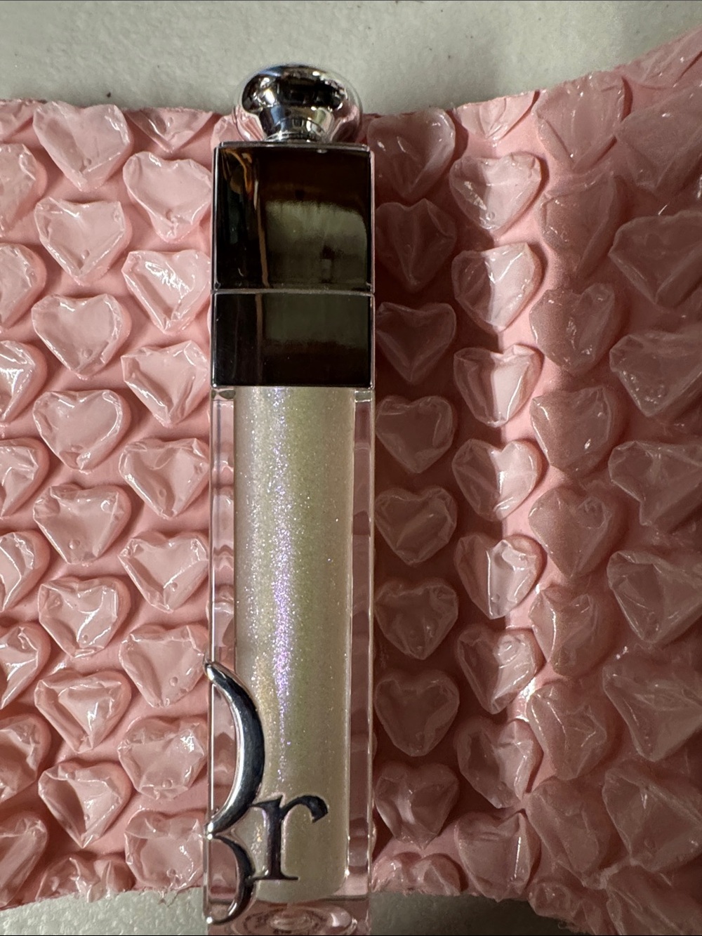 Iridescent Pink Lip Gloss Tube - Home Accents